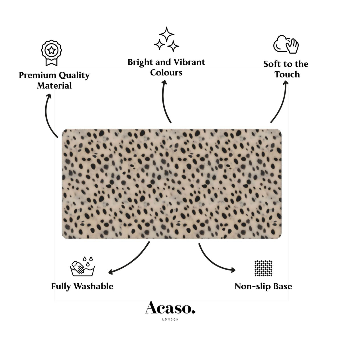 Light Bambi Spots Desk Mat