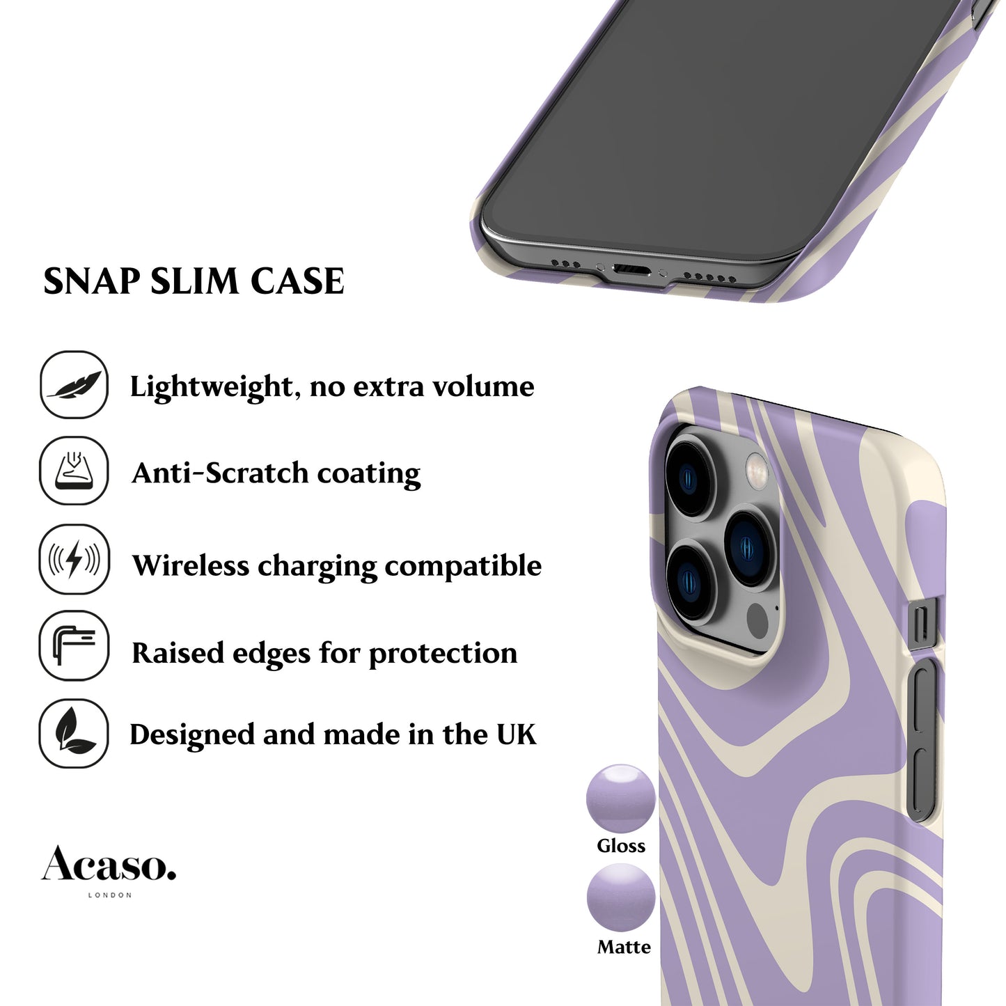 Lilac Waves Phone Case