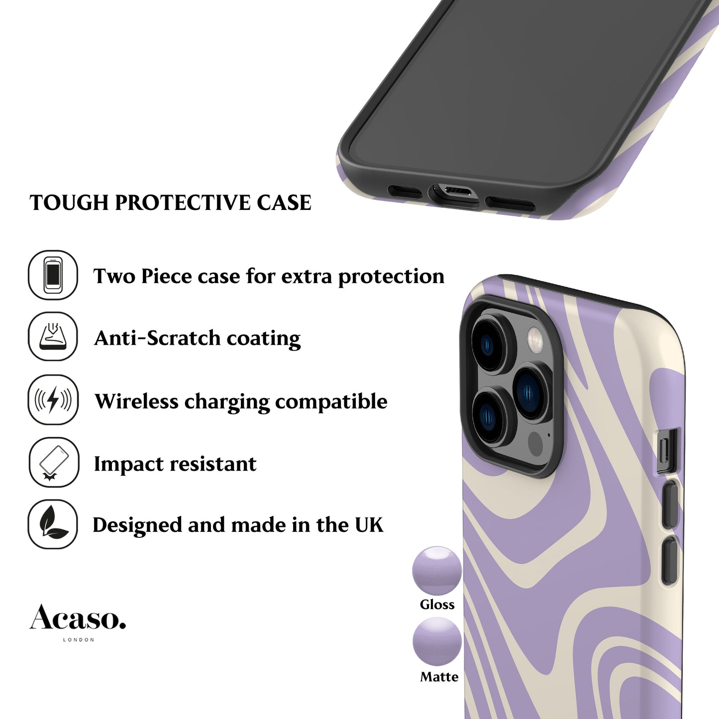 Lilac Waves Phone Case