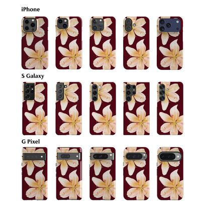 Lily Flower Maroon Phone Case