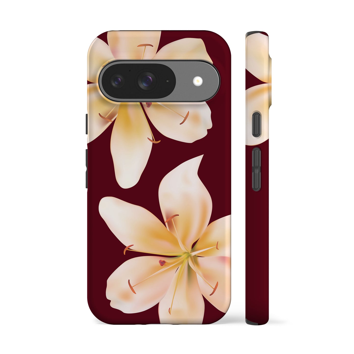 Lily Flower Maroon Phone Case
