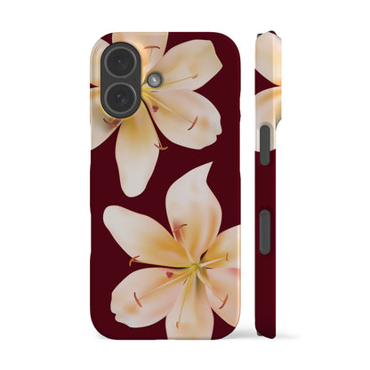 Lily Flower Maroon Phone Case
