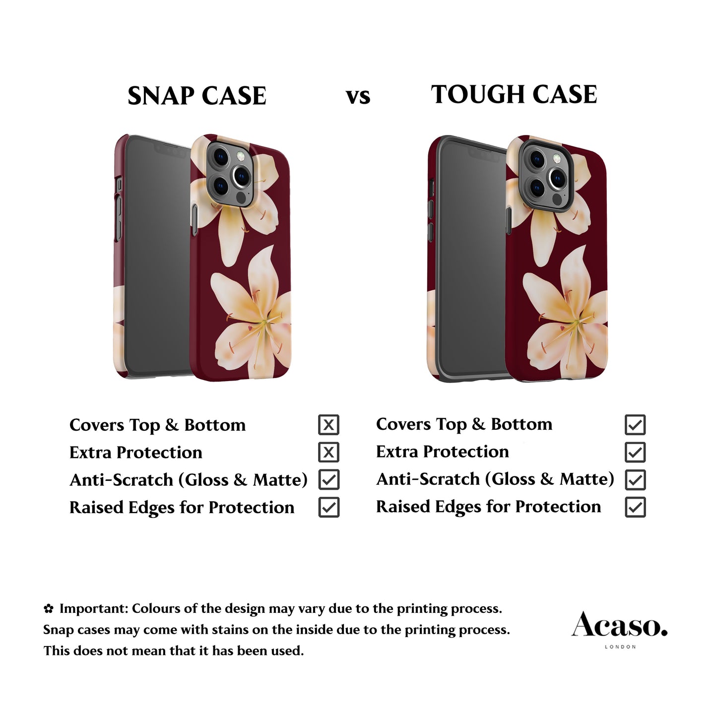 Lily Flower Maroon Phone Case