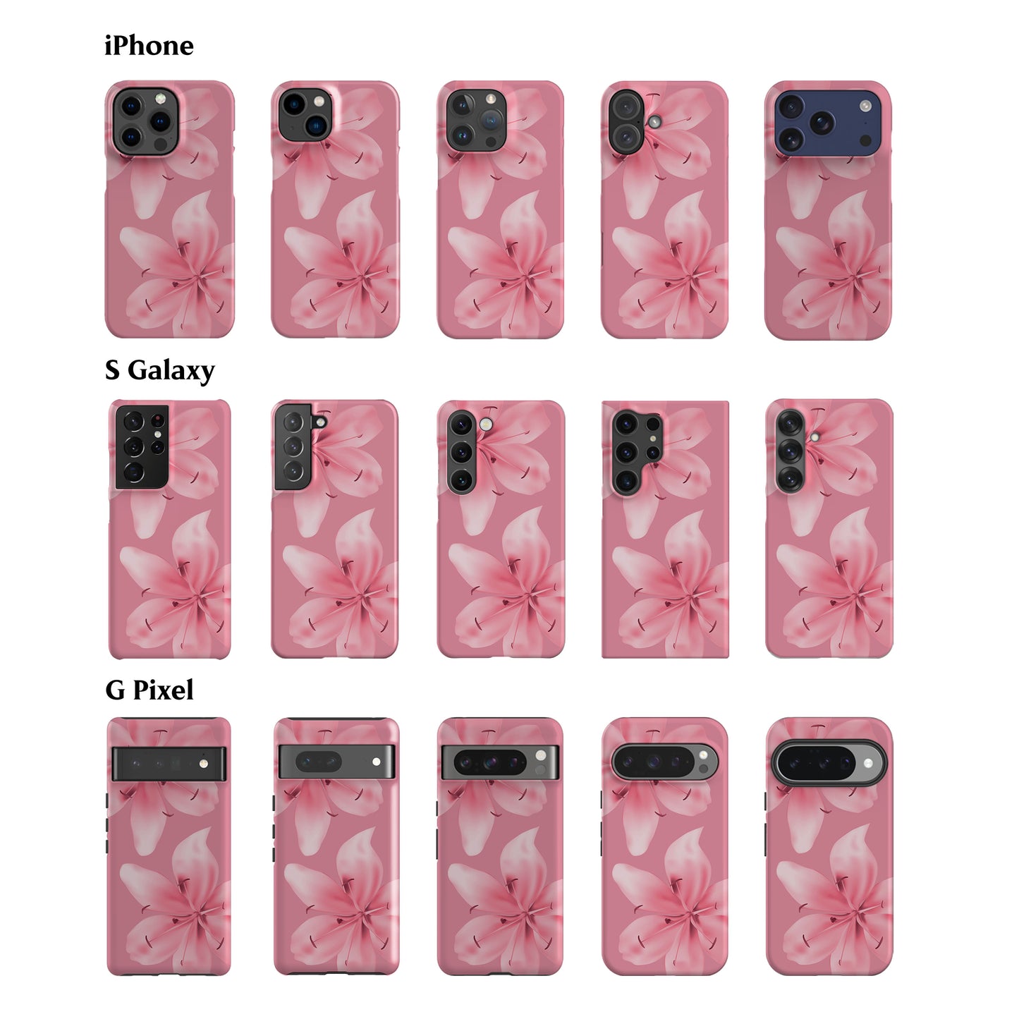 Lily Flower Dust Pink Phone Case