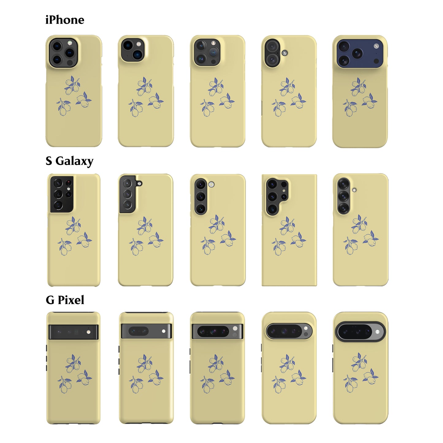 Butter Yellow Lemons Phone Case
