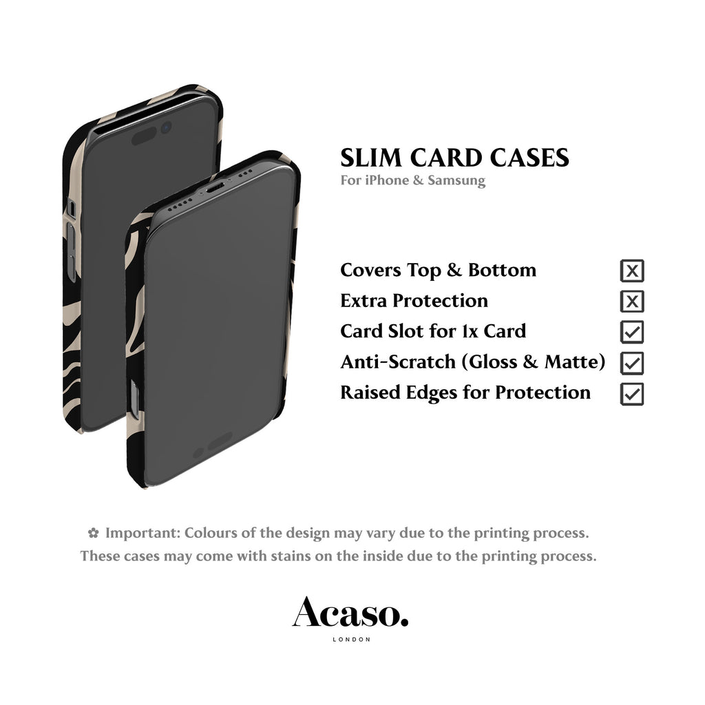 Organic Black Leaf Card Case