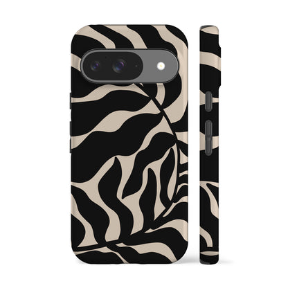 Abstract Black Leaf Phone Case
