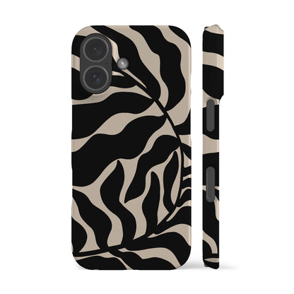 Abstract Black Leaf Phone Case