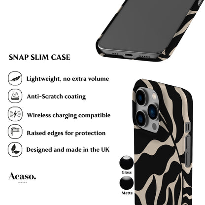 Abstract Black Leaf Phone Case