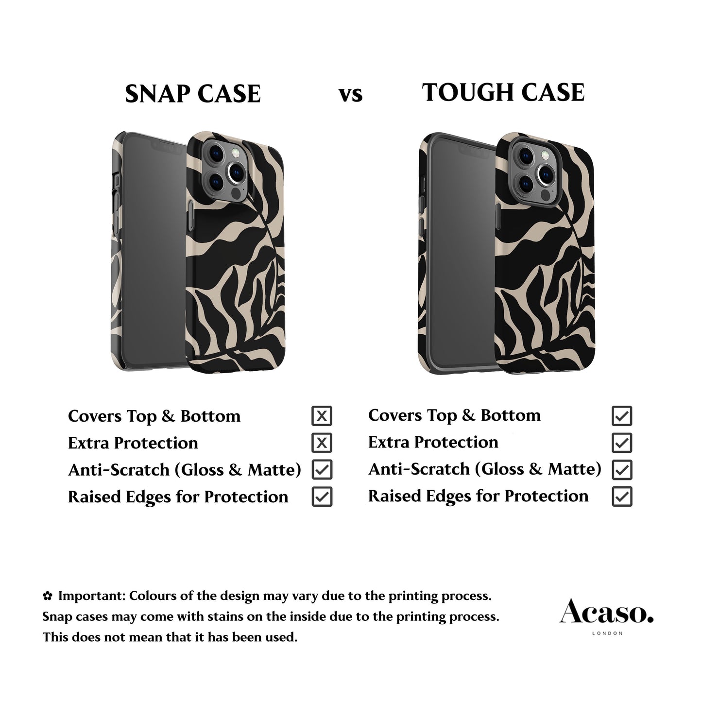 Abstract Black Leaf Phone Case