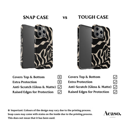 Abstract Black Leaf Phone Case