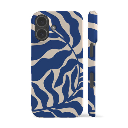 Abstract Blue Leaf Phone Case