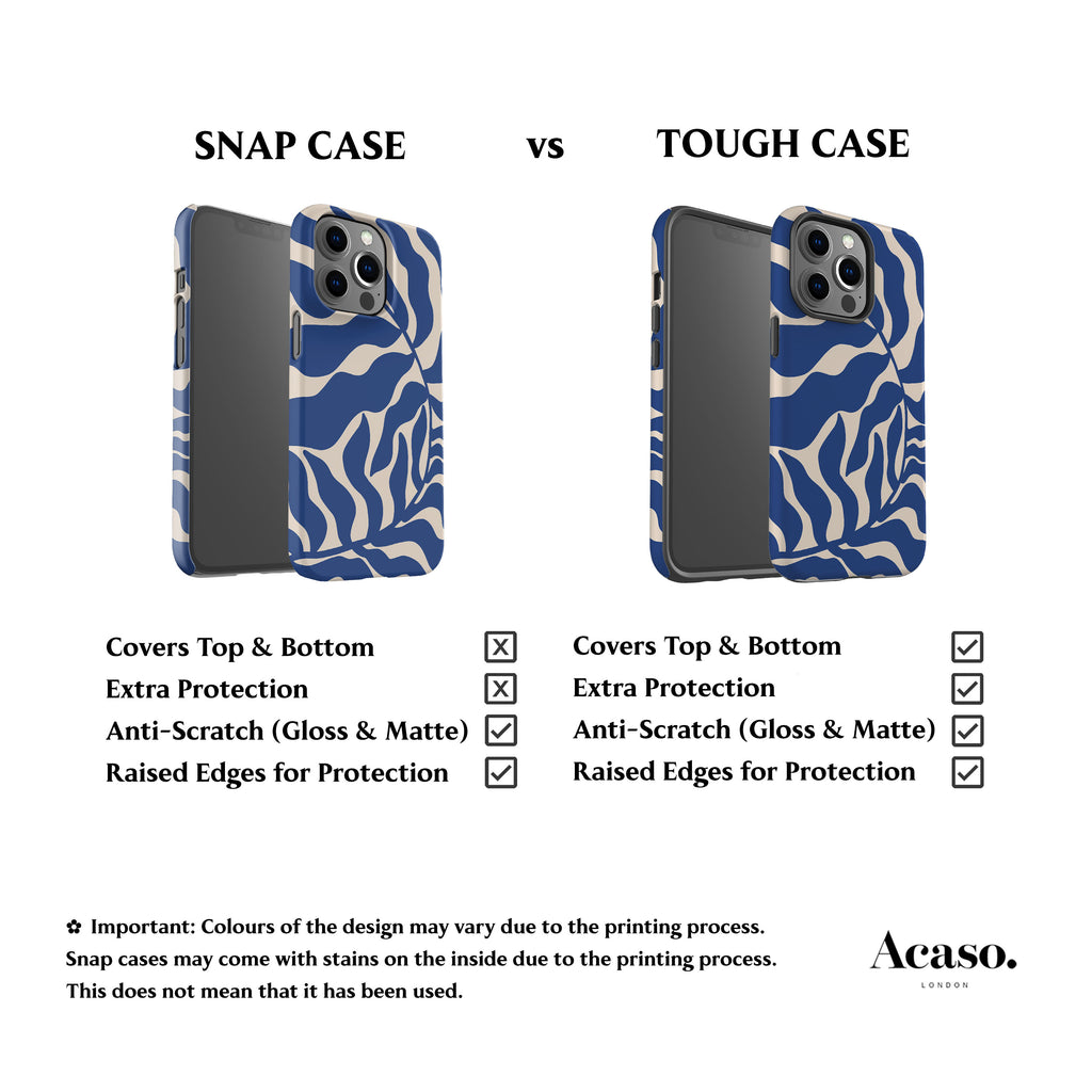 Abstract Blue Leaf Phone Case