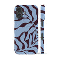 Blue Plum Abstract Leaf Phone Case