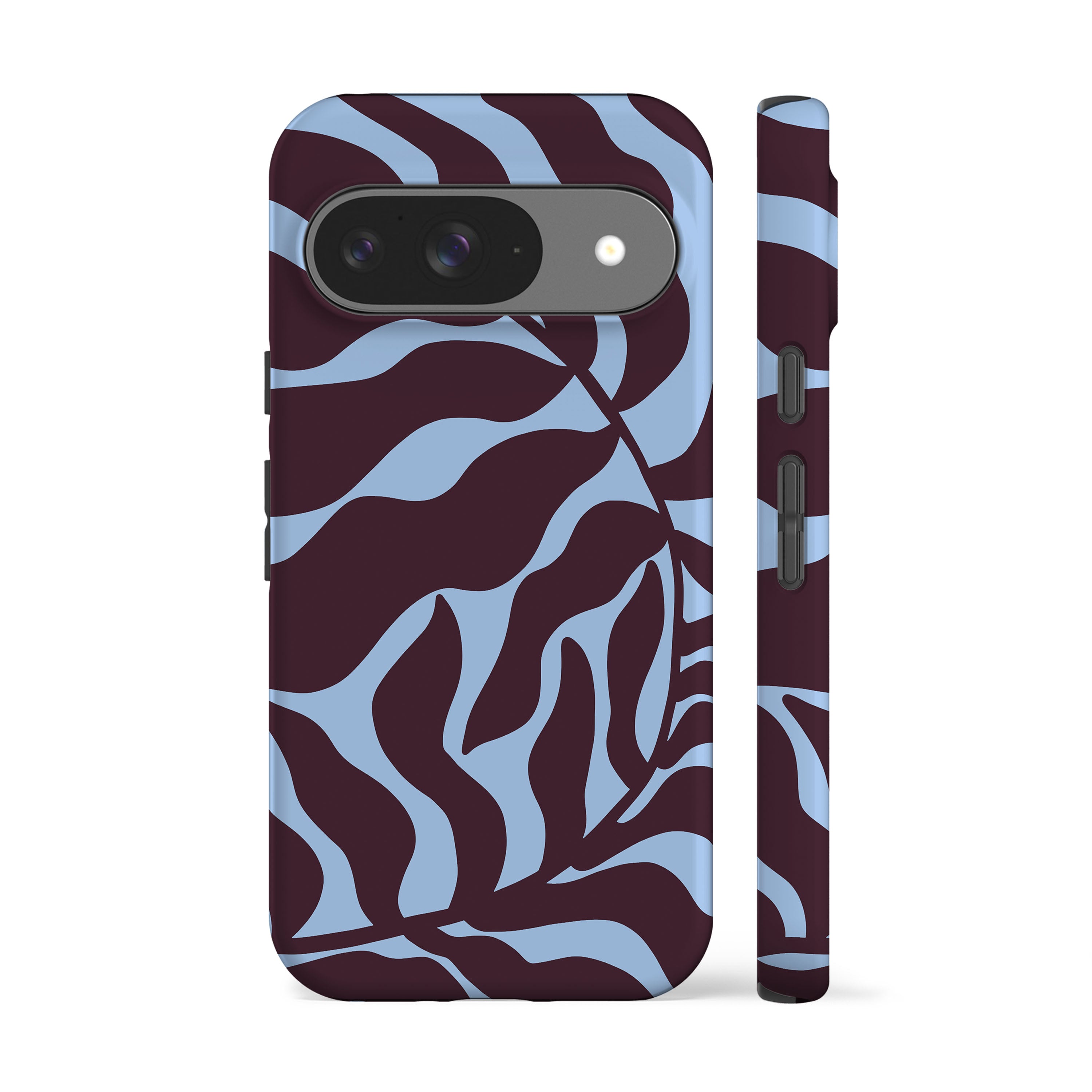 Dark Puple Abstract Leaf Phone Case
