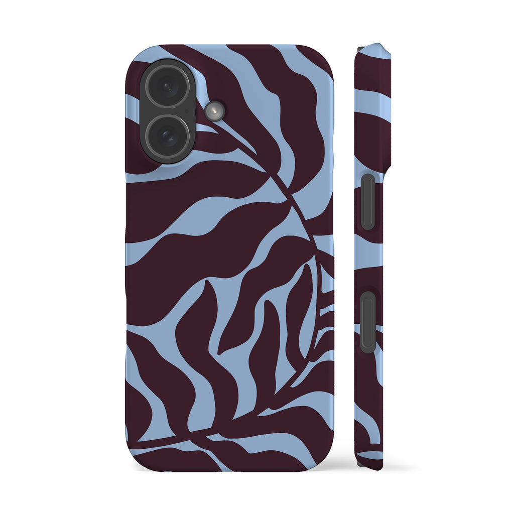 Dark Puple Abstract Leaf Phone Case