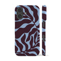 Dark Puple Abstract Leaf Phone Case