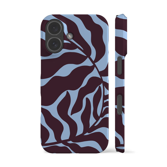 Dark Puple Abstract Leaf Phone Case