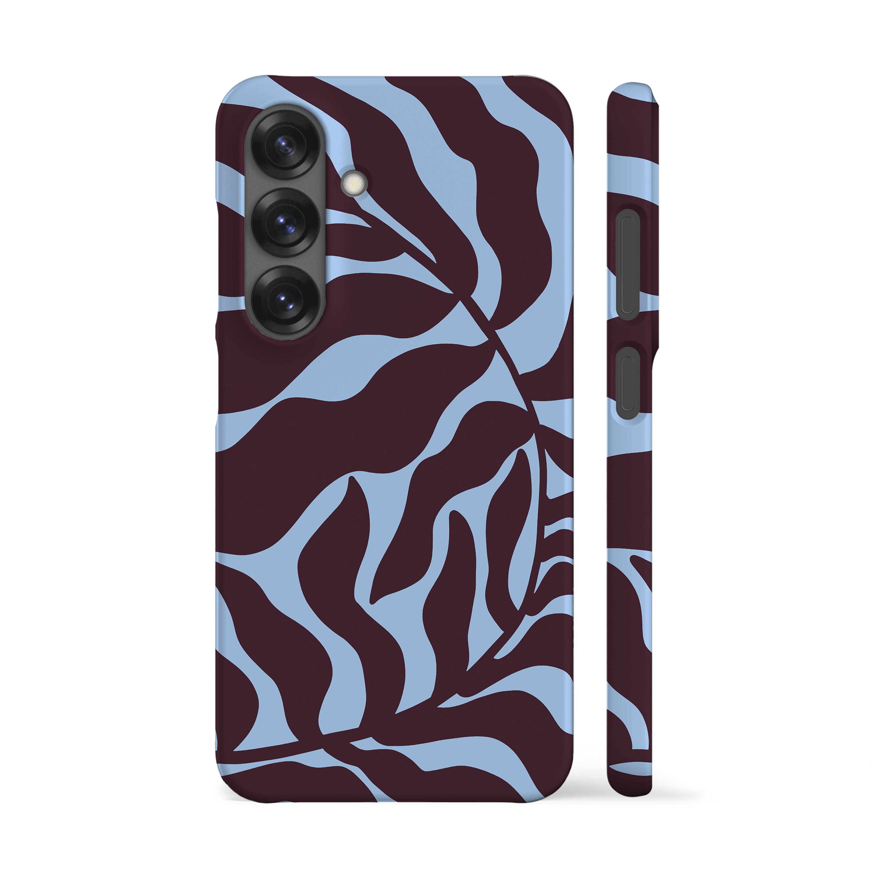 Dark Puple Abstract Leaf Phone Case