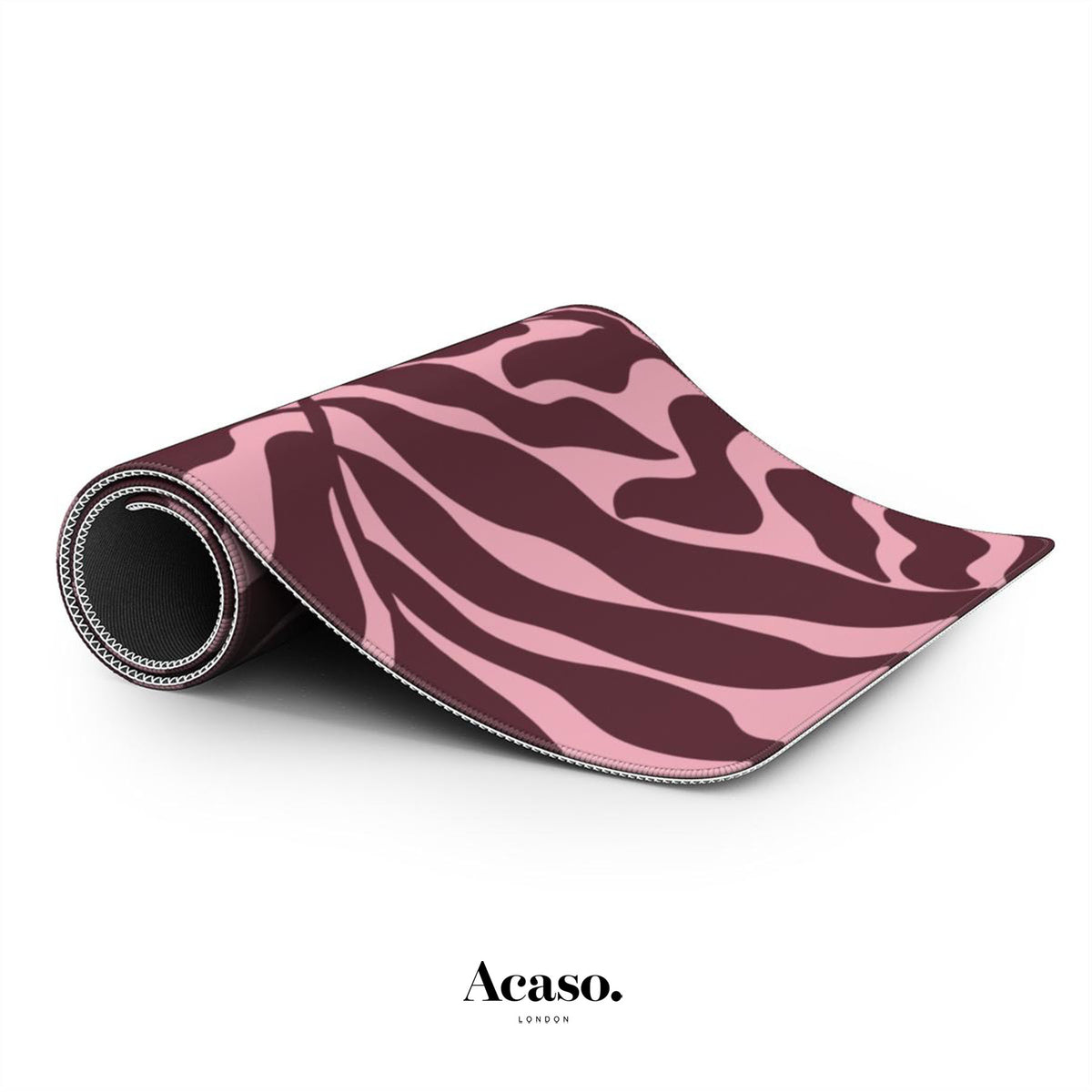 Abstract Maroon Leaf Desk Mat