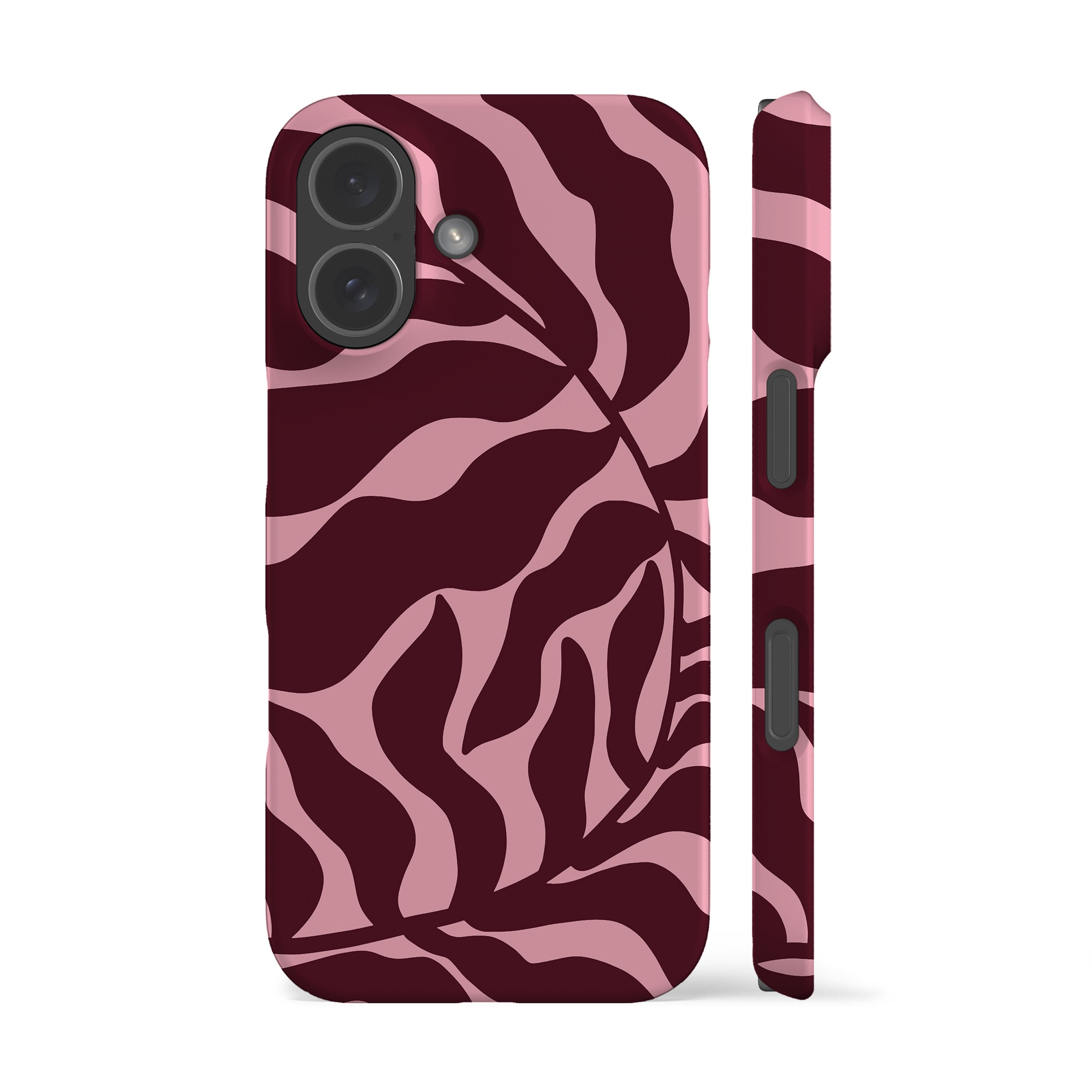 Abstract Burgundy Leaf Phone Case