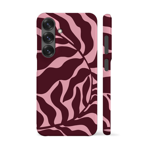 Abstract Burgundy Leaf Phone Case