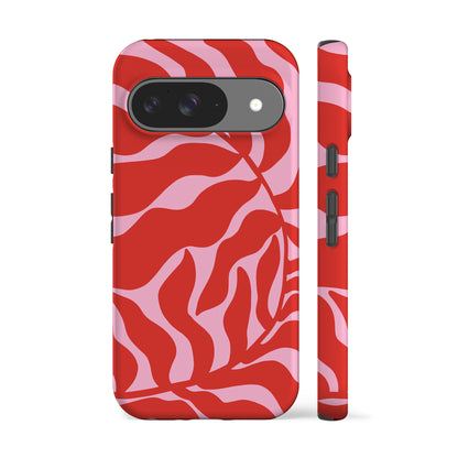 Abstract Pink Leaf Phone Case