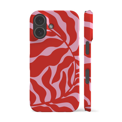 Abstract Pink Leaf Phone Case