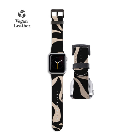 LINNEA INSPIRED Leaf Black Apple Watch Strap