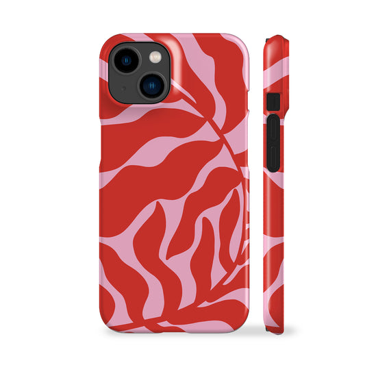 Abstract Pink Leaf Phone Case
