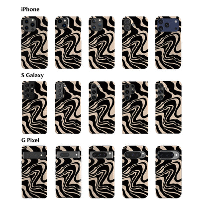 Liquid Marble Black Phone Case