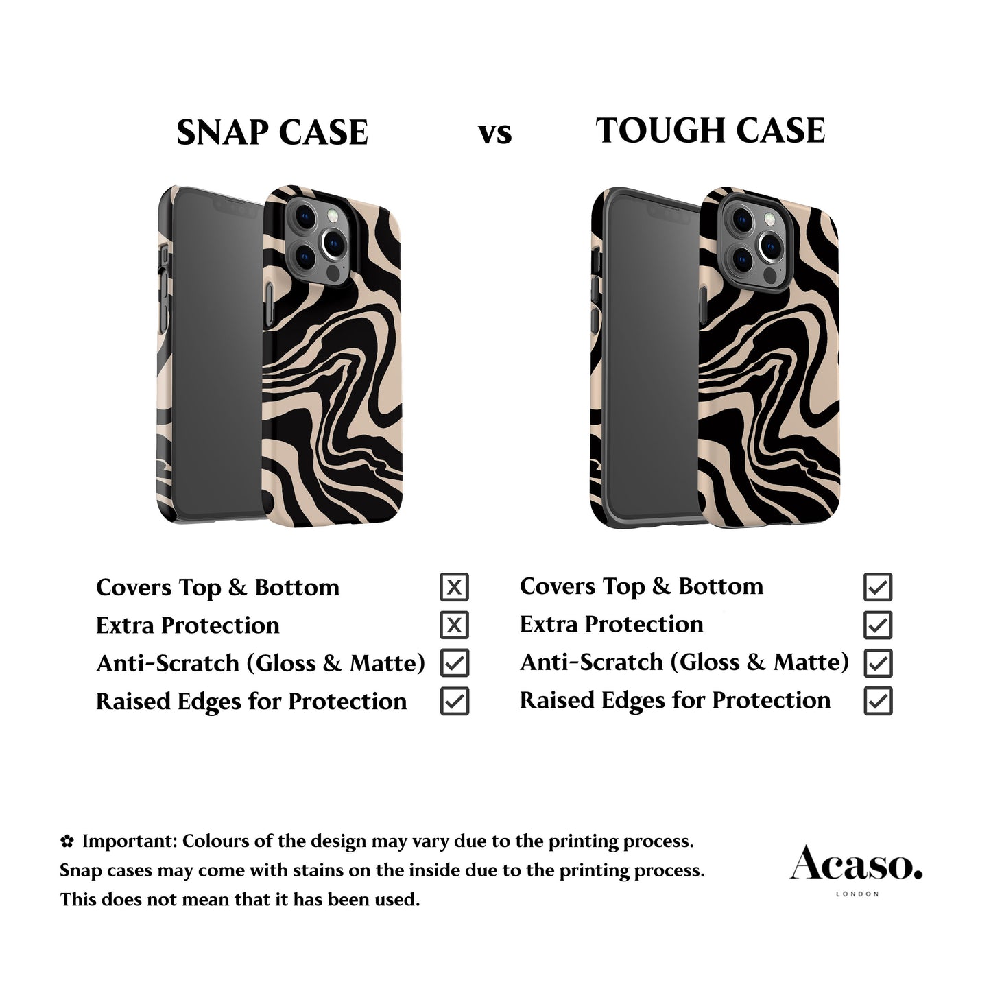 Liquid Marble Black Phone Case