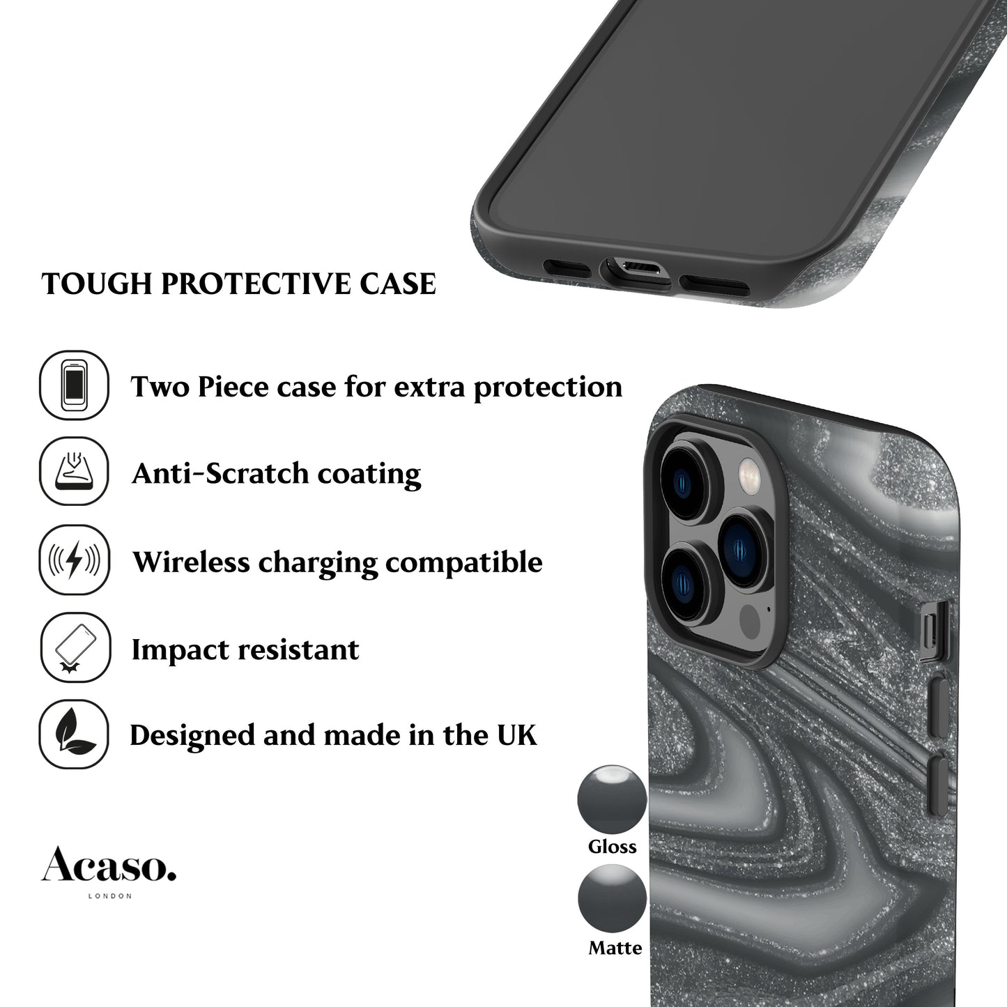 Liquid Silver Phone Case