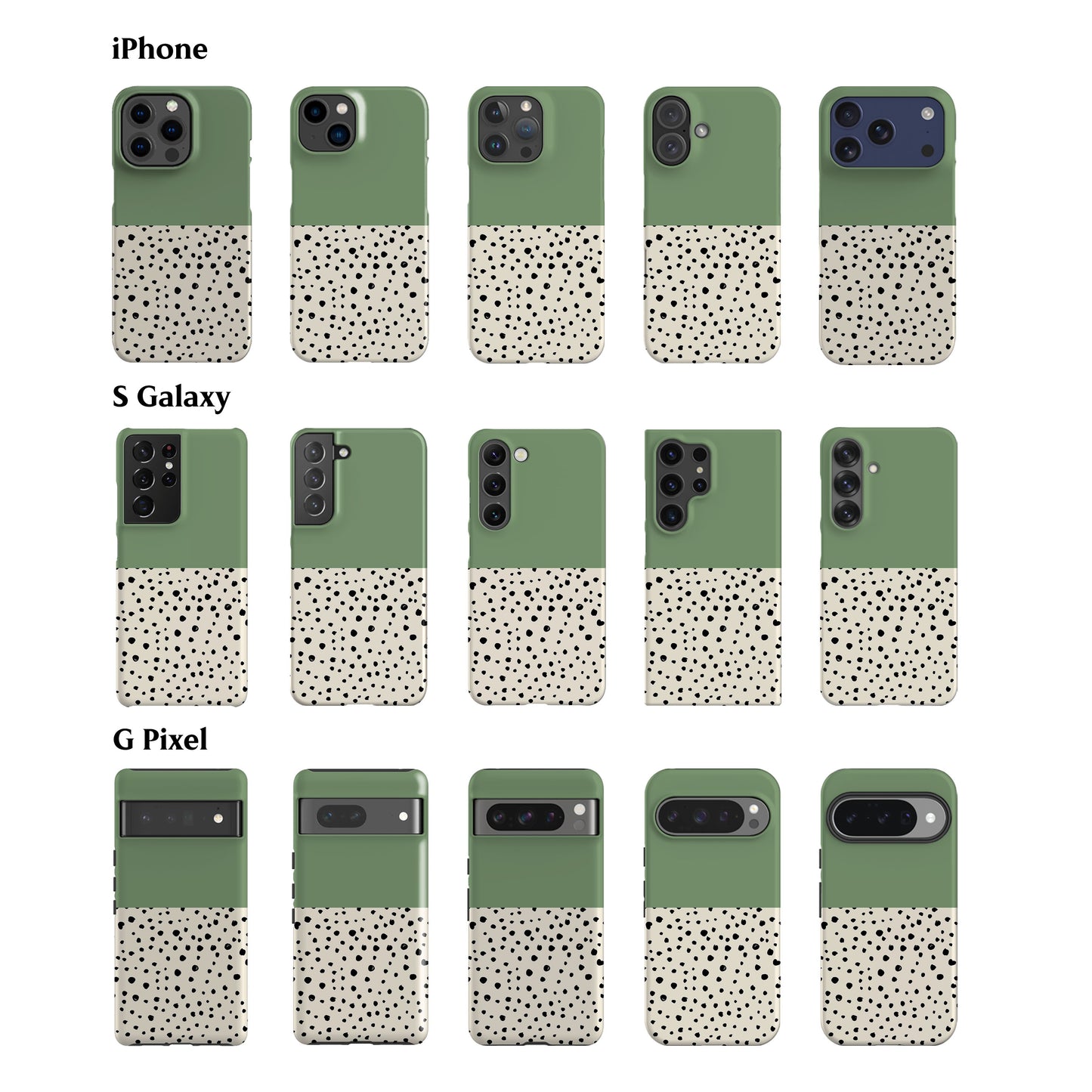Liv Geo Dots Green Phone Case