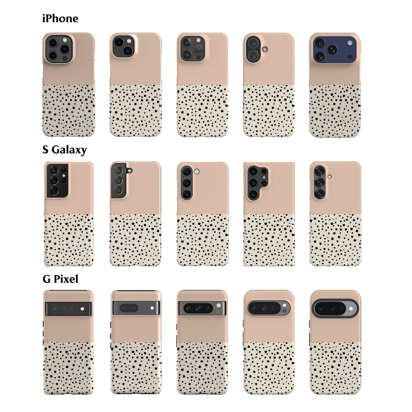 Liv Geo Dots Peach Phone Case
