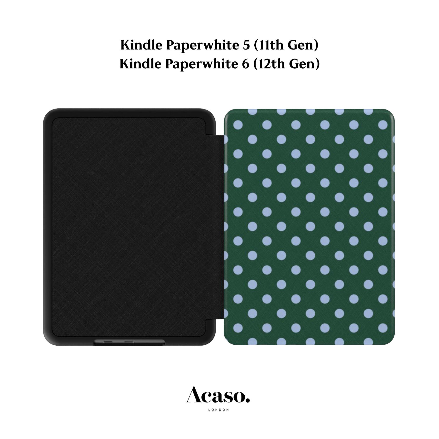 Lola Dots Dark Green Kindle Case