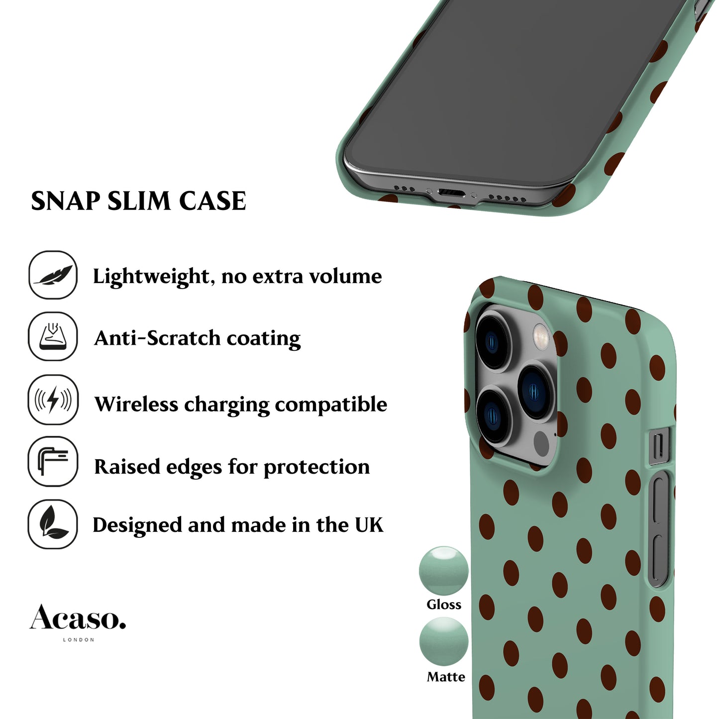 Lola Dots Mint Green Phone Case