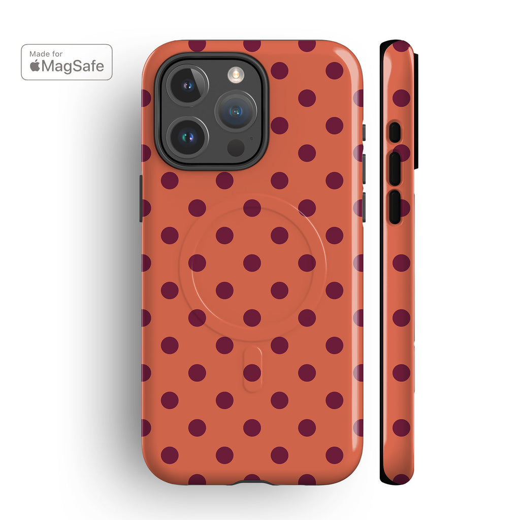 Lola Dots Orange MagSafe iPhone Case