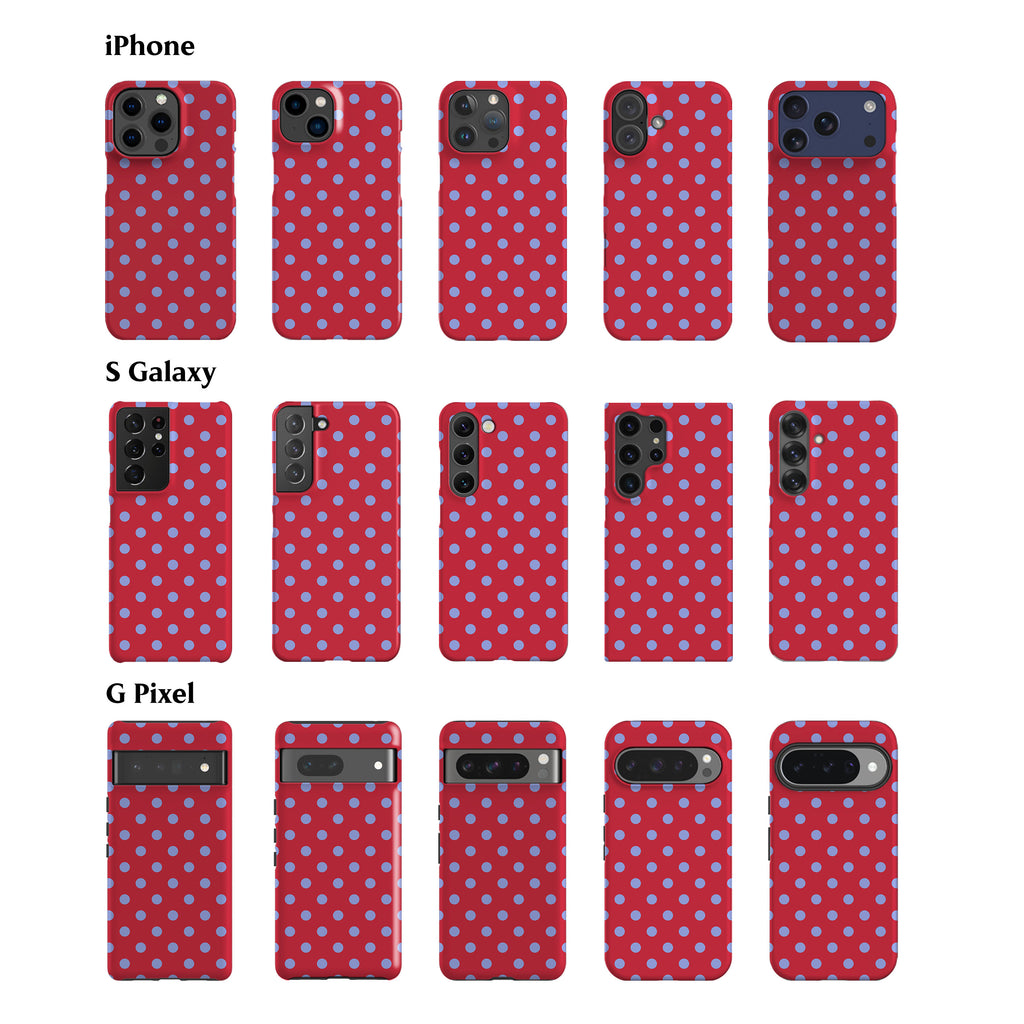 Lola Dots Red Blue Phone Case