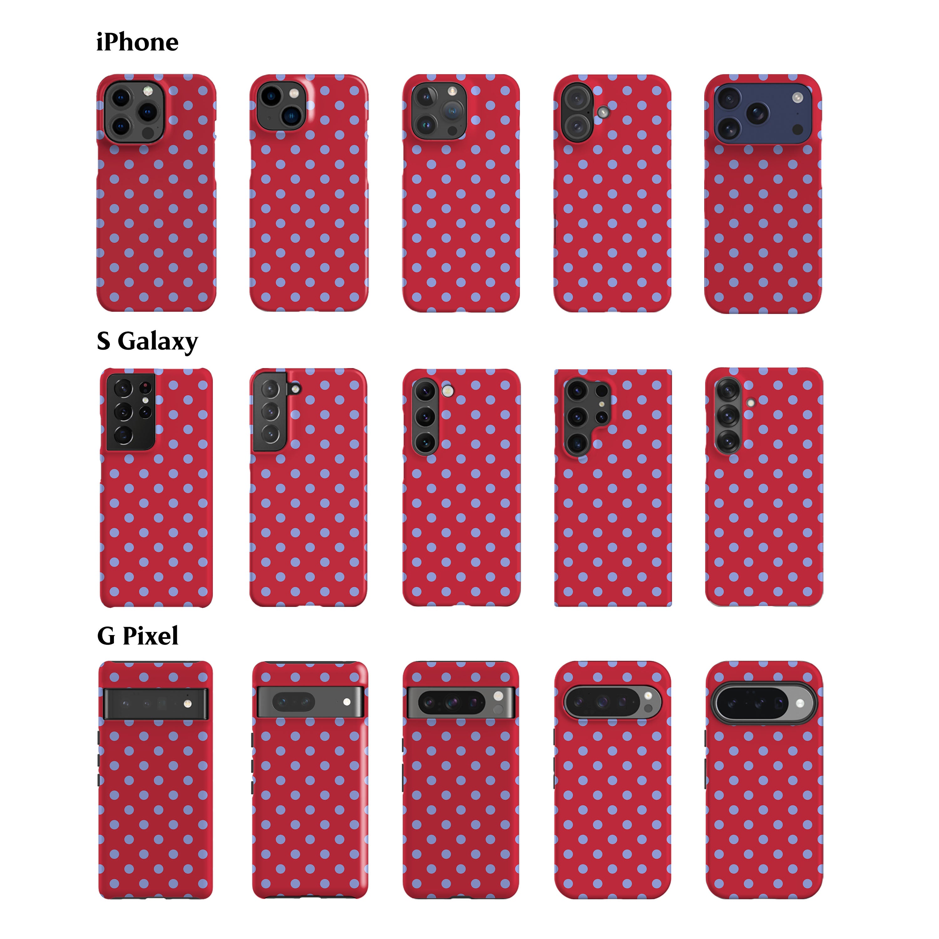 Lola Dots Red Blue Phone Case