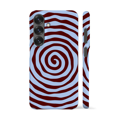 Blue Maroon Spiral Phone Case
