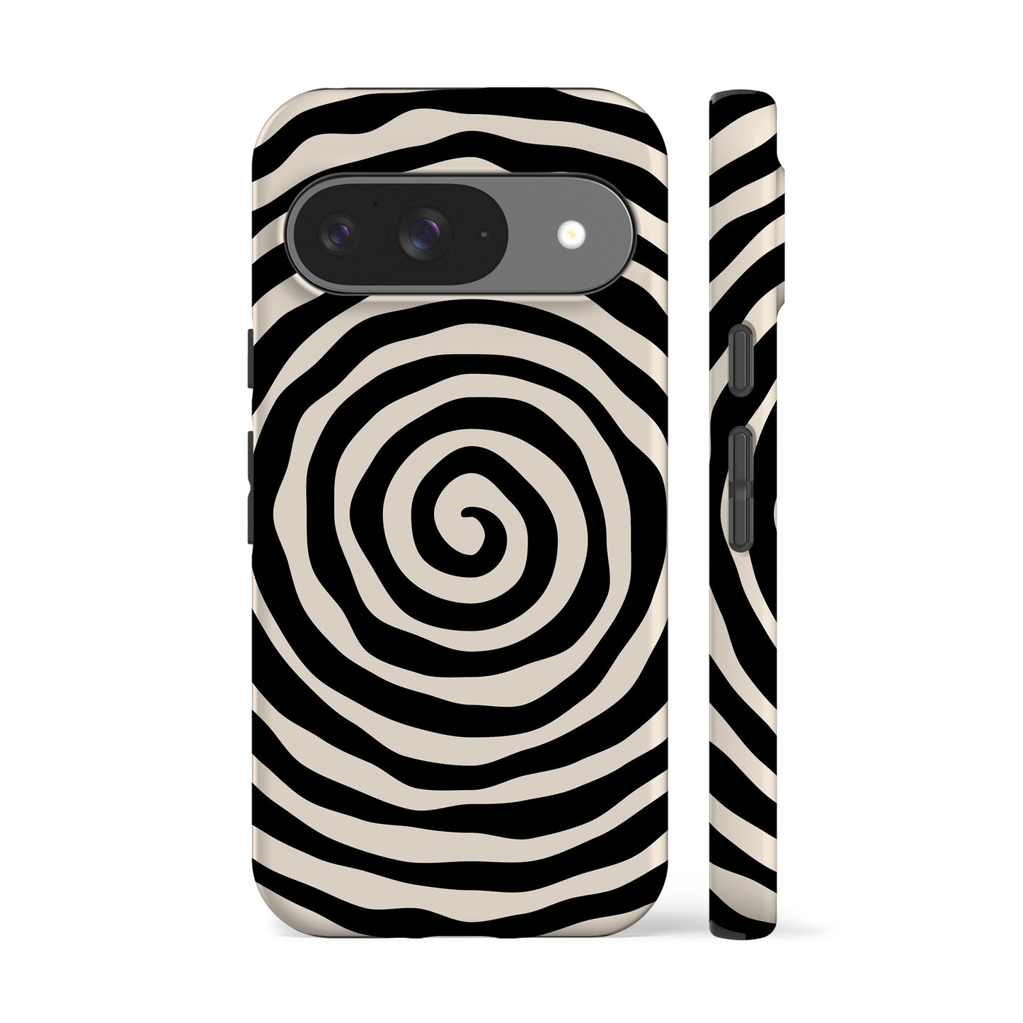 Black Spiral Phone Case