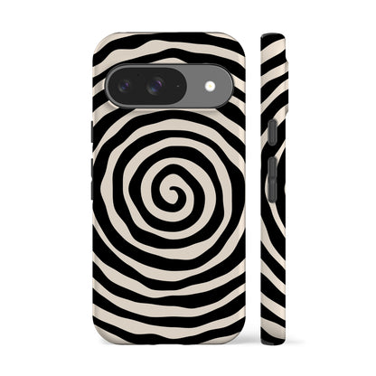 Black Spiral Phone Case