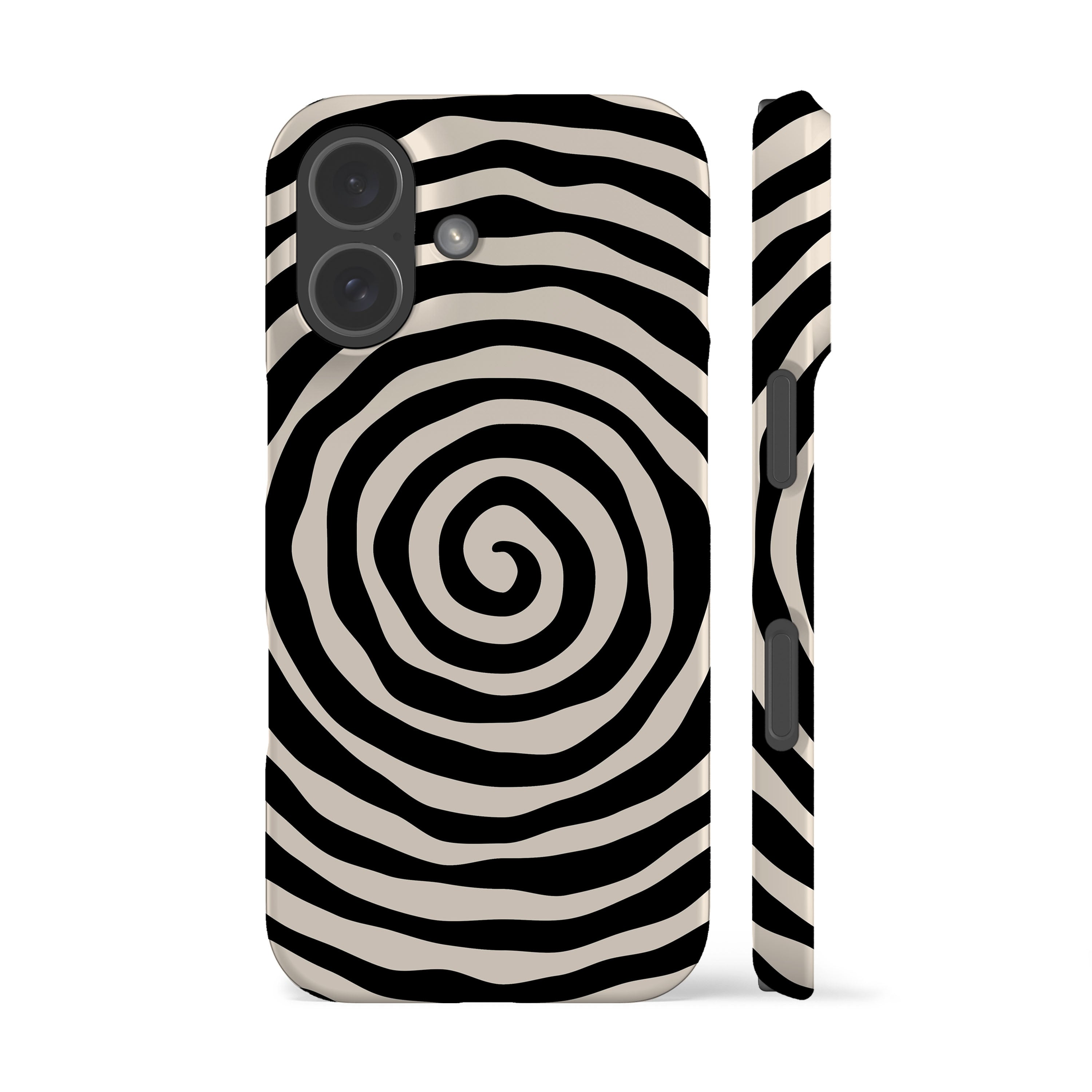 Black Spiral Phone Case