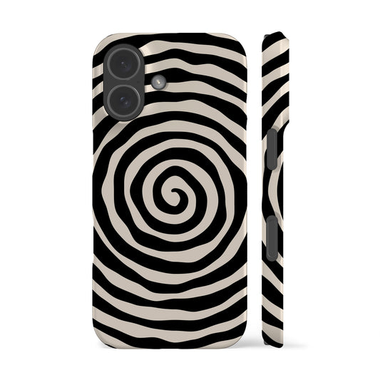 Black Spiral Phone Case