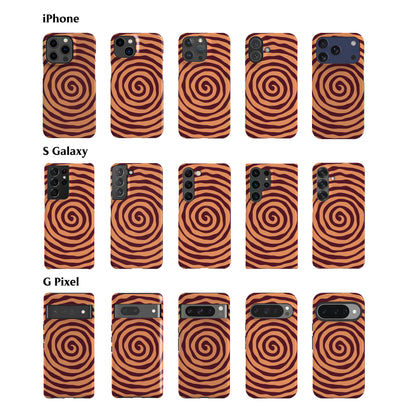 Peach Spiral Phone Case