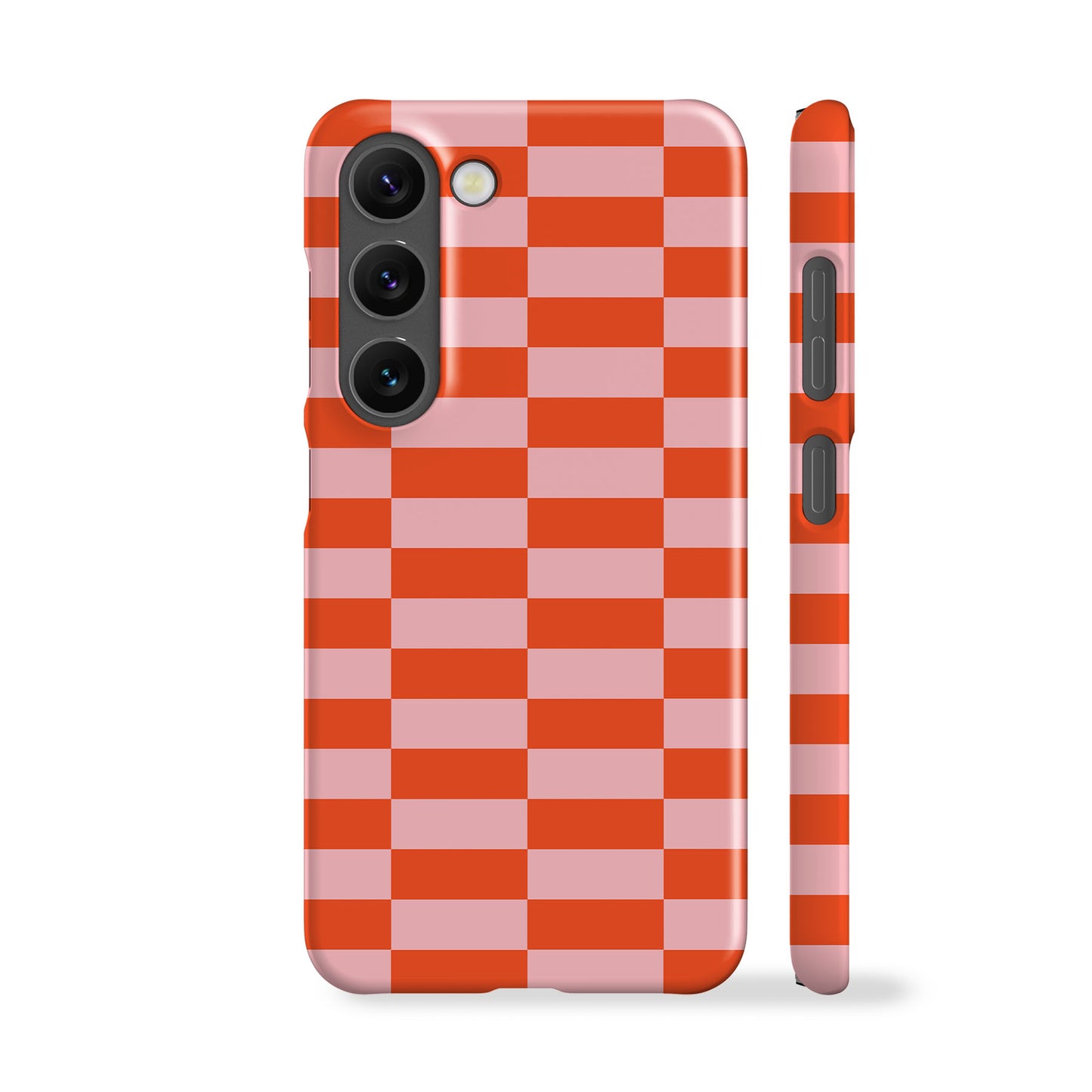 Pink Coral Checkers Phone Case