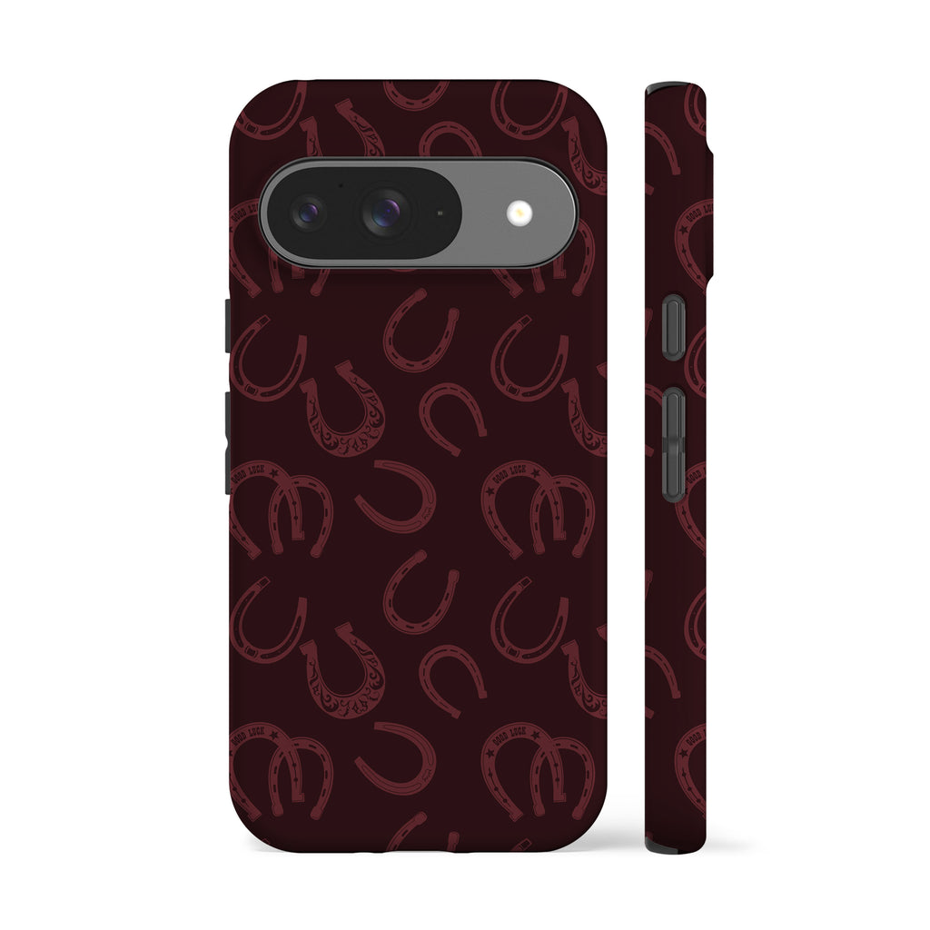 Lucky Horseshoe Burgundy Phone Case