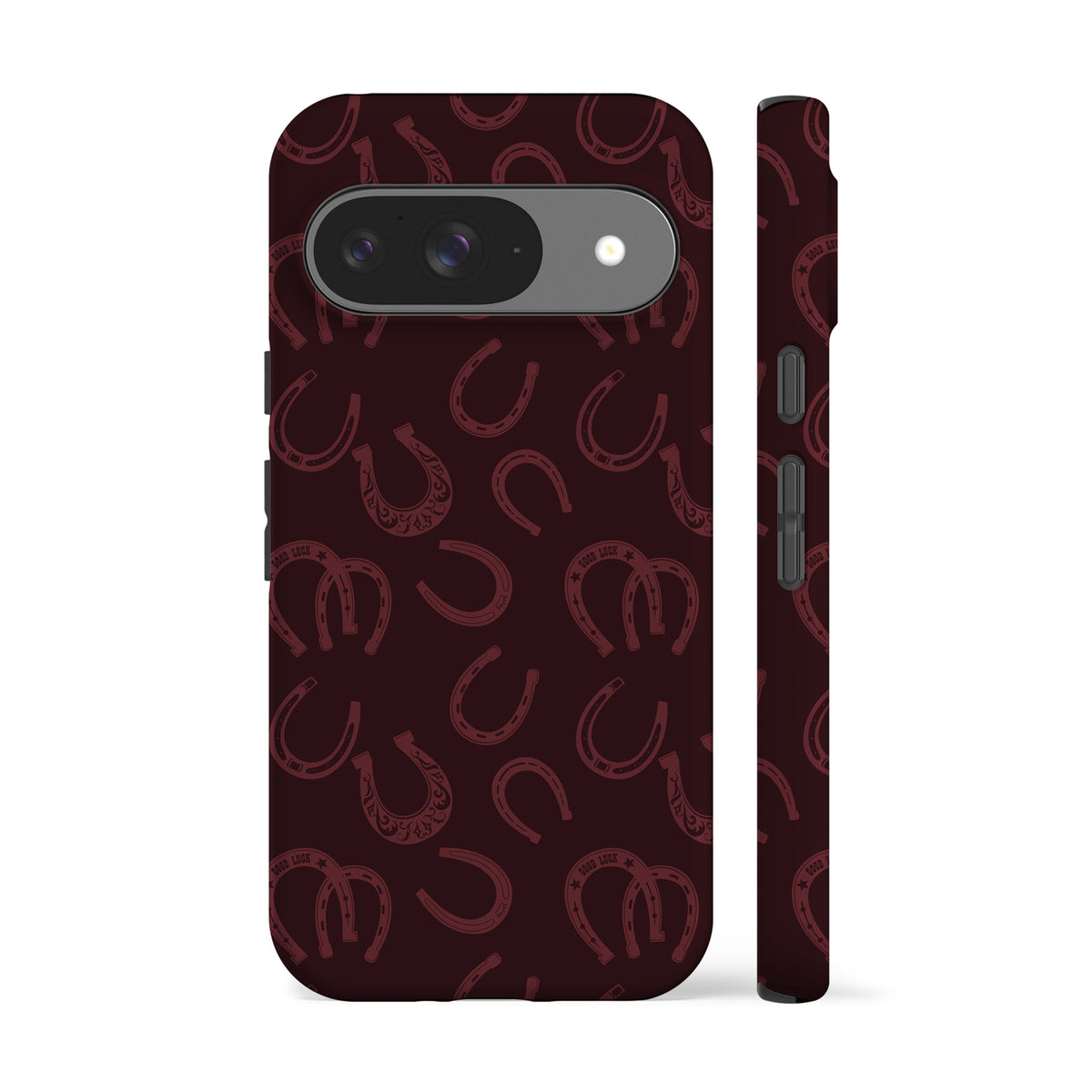 Lucky Horseshoe Burgundy Phone Case