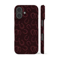 Lucky Horseshoe Burgundy Phone Case